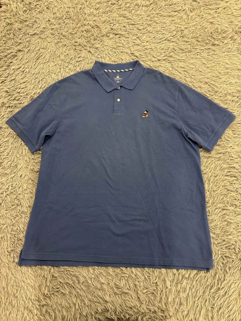 Disney Parks Men’s Navy Blue Polo Shirt 3XL Mickey Mouse Golf Performance Preppy